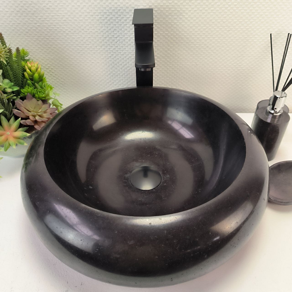 Раковина из андезита Donut Black  DA-62922 45*45*15 05