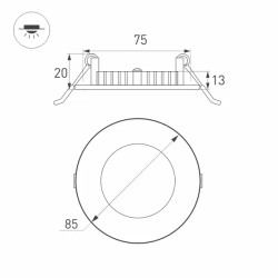 Светильник DL-85M-4W Warm White (Arlight, IP40 Металл, 3 года) 020104