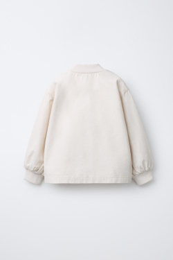 ZARA БОМБЕР С ВЫШИВКОЙ, ЭКРЮ