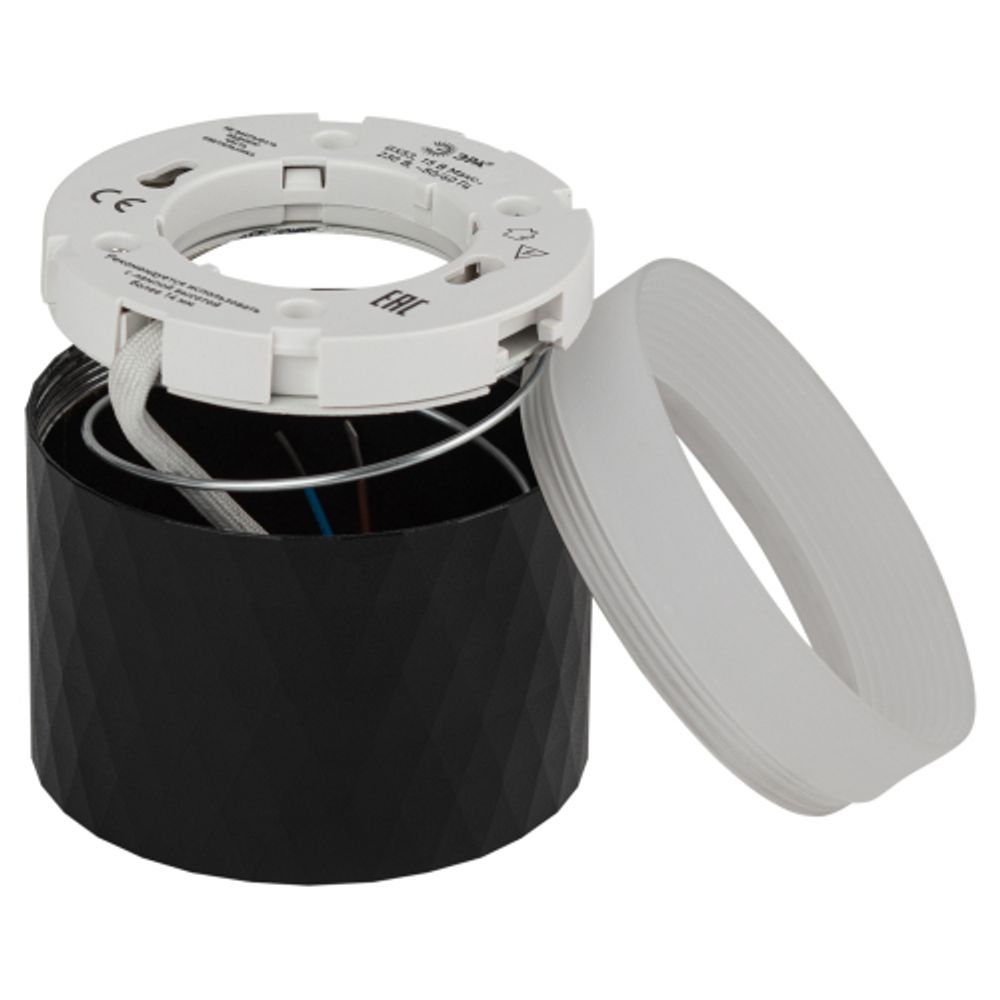 Светильник настенно-потолочный спот ЭРА OL37 BK под GX53 IP20 черный