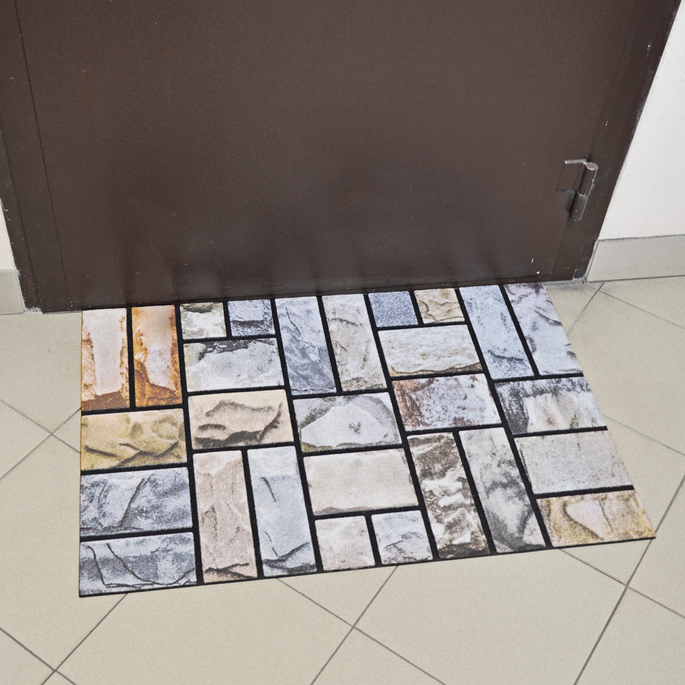 Коврик 60*90см придверный резиновый с ворсом BZ-8814-06