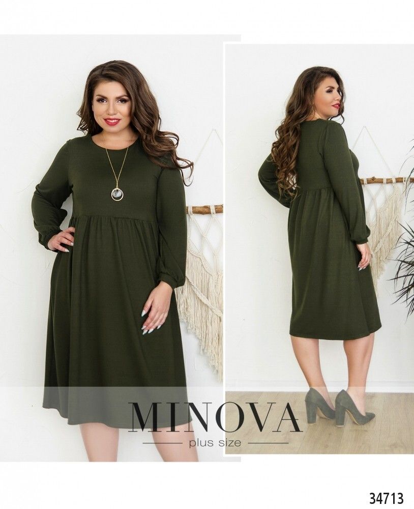 Платье 3129-ВБ-хаки Minova