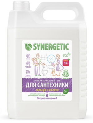 Средство для мытья сантехники "Сказочная чистота" Synergetic, 5 л