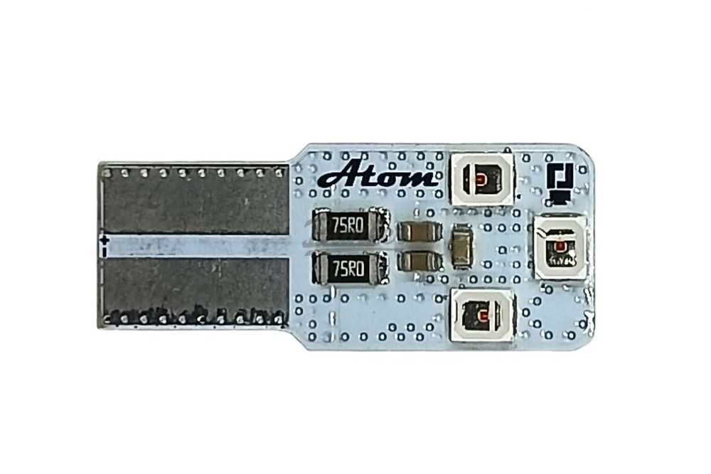 Комплект (2шт.) Лампа светодиодная T10 ATOM красный