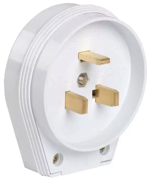 ИЭК Вилка для плиты ВПл10-01-Ст з/к 32А белая