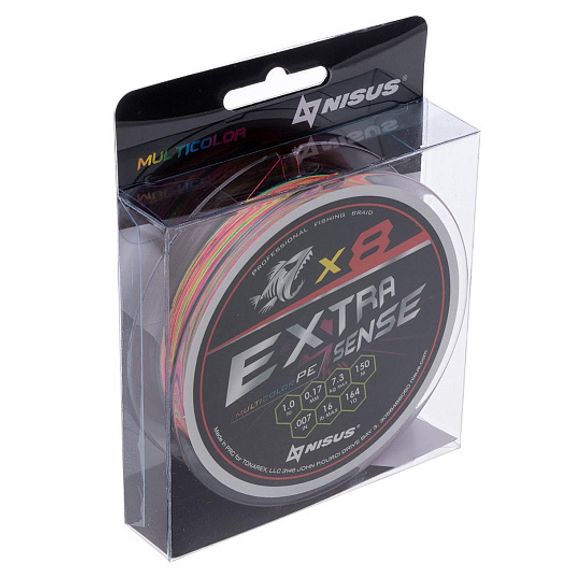 Шнур Extrasense X8 PE Multicolor 150m 1/16LB 0.17mm (N-ES-X8-1/16LB) NISUS