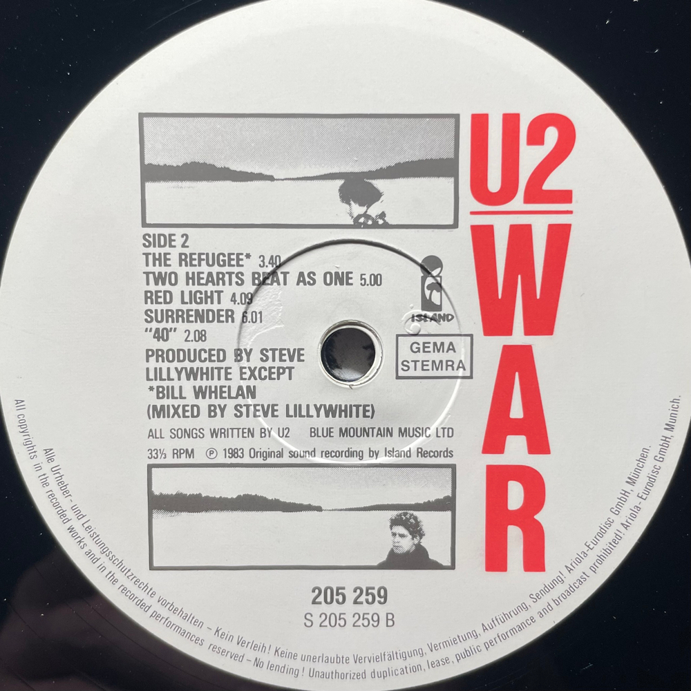U2 ‎– War (Европа 1985г.)