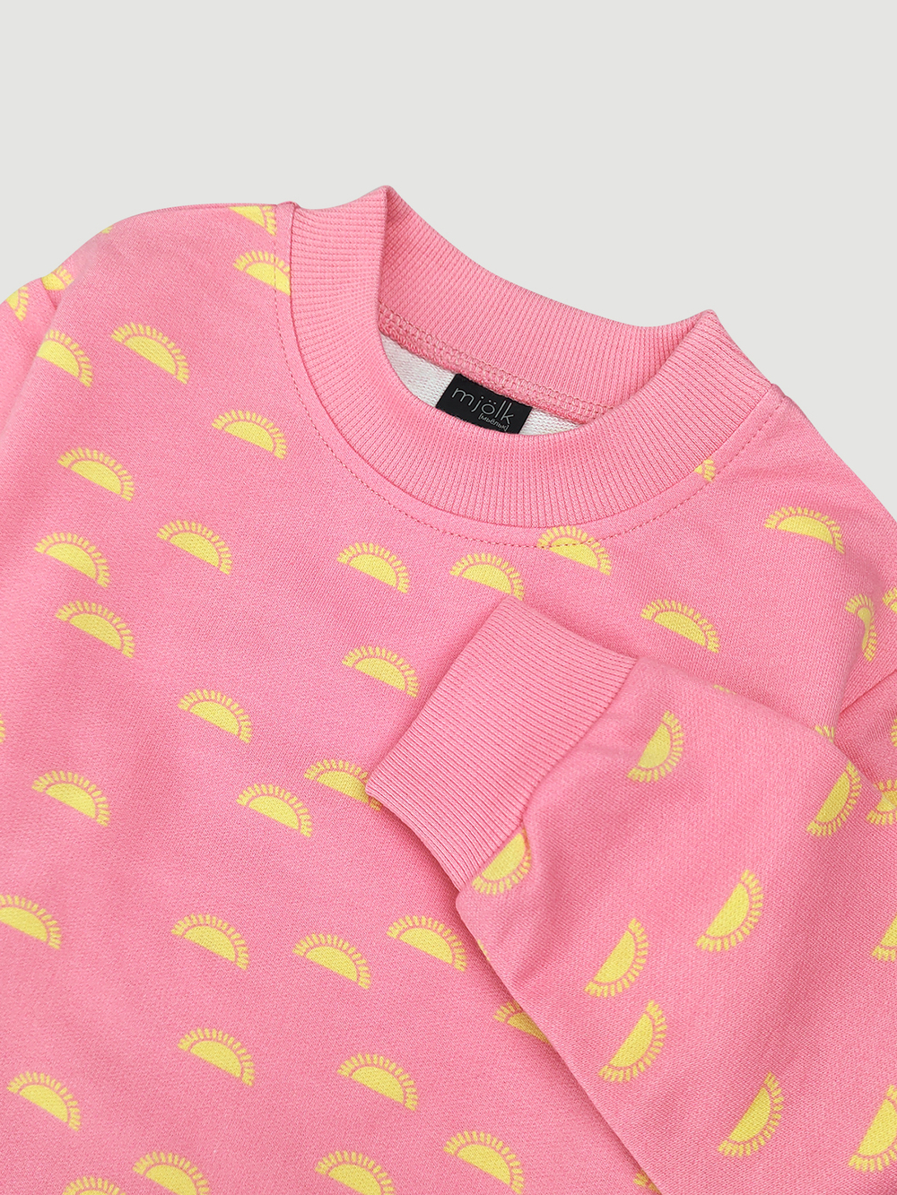 Свитшот прямой Mjölk Солнышки розовые, уценка