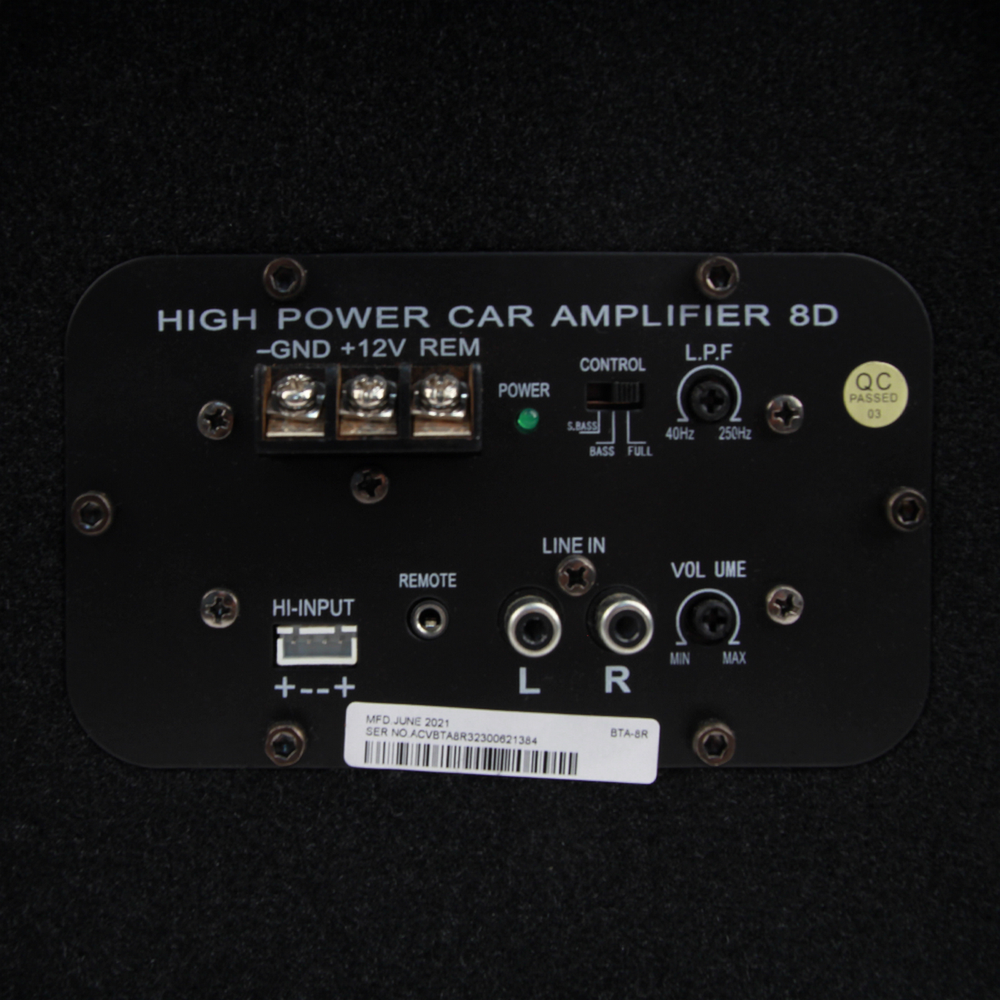 Автосабвуфер ACV BTA-8R активный, корпусной 20см. (450W)