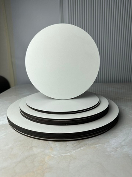 Подложка из ЛМДФ (ГЛАДКАЯ) 10 мм, d=26см, БЕЛАЯ