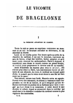 Le vicomte de Bragelonne ou dix ans plus tard complement des trois mousquetaires et de vingt ans apres. Volume 2 | Alexandre Dumas