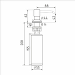 Дозатор для жидкого моющего средства MIXLINE ЧЕРНЫЙ ГРАФИТ объем 330 мл