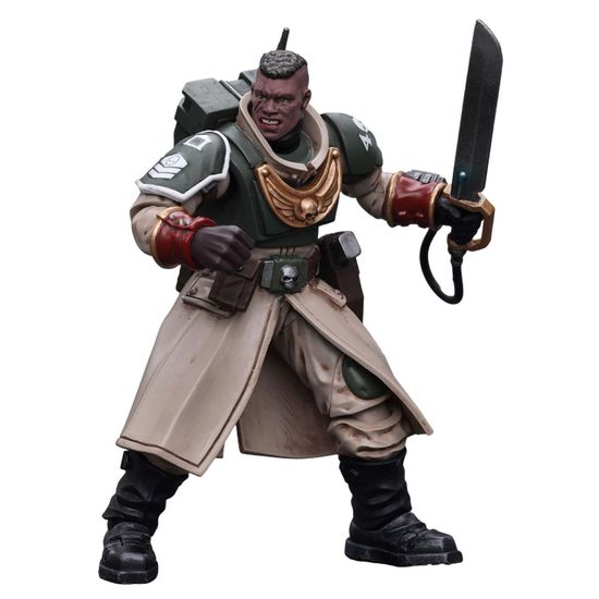 Фигурка Warhammer 40K Astra Militarum Cadian Command Squad Commander with Power Sword 1:18