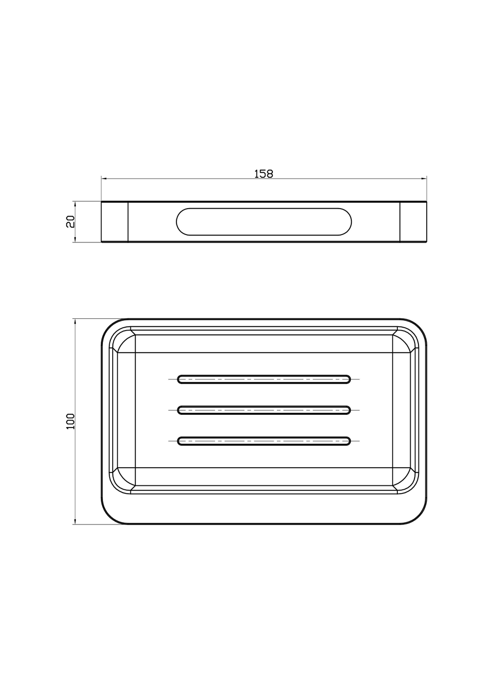 Мыльница с держателем WONZON & WOGHAND, Хром (WW-9524)