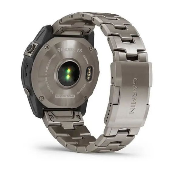 Garmin QUATIX 7X Sapphire Solar титановый с серебристым титановым браслетом