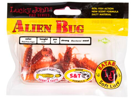 Виброхвосты съедобные искусственные LJ Pro Series ALIEN BUG 1,5in (03.81)/T48 10шт.