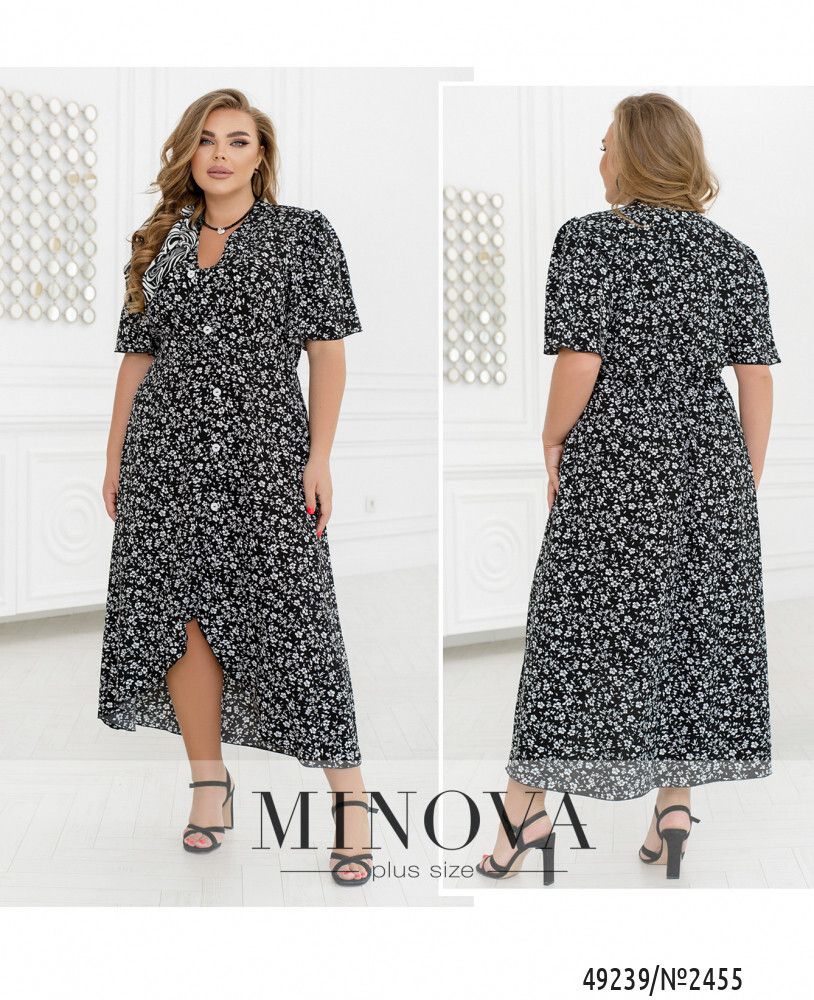 Платье 2455-черный Minova