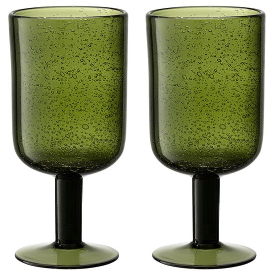 Набор бокалов для вина flowi, 410 мл, темно-зеленые, 2 шт.
