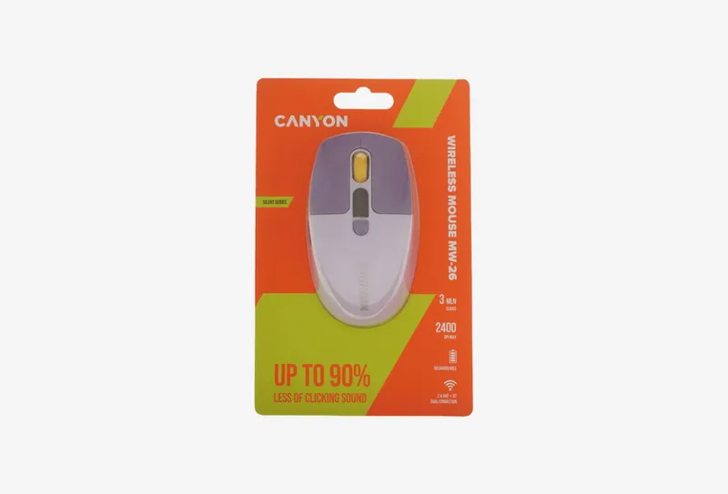 Мышь беспроводная CANYON MW-26 [MW-26] фиолетовый