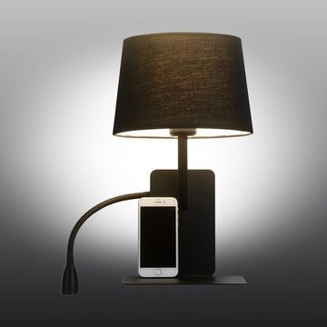 Светильник настенный с USB OML-62811-02 чёрный Talocci Omnilux