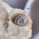 54645  Агат Ботсвана Бусина овал 10*14мм огр