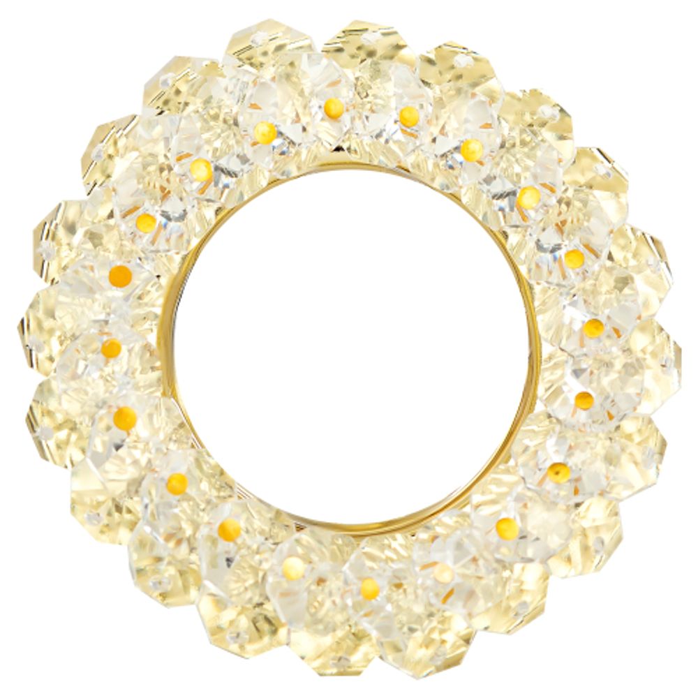 Светильник встраиваемый декоративный ЭРА DK16 GD/WH под лампу MR16 GU5.3 декор с хрусталиками прозрачный/золото | Декоративные встраиваемые светильники