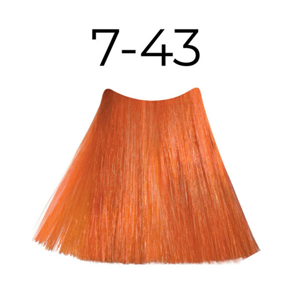 Стойкая безамиачная крем-краска для волос Оттенок 7.43 Натуральный медно-золотой блондин KEEN Velvet Permanent Colour Ammonia Free Mittelblond Kupfer-Gold 100мл