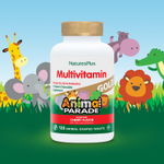 NaturesPlus, Source of Life, Animal Parade Gold, добавка для детей с мультивитаминами и микроэлементами, натуральный ароматизатор «Вишня», 120 таблеток в форме животных