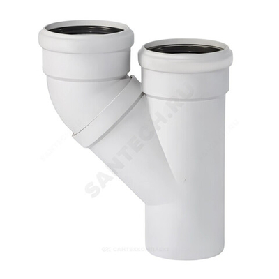 Тройник PP-MD параллельный бесшумный светло-серый Skolan Safe SKPA Дн 110 (DN110) б/нап в/к Ostendorf 335920