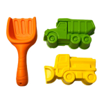 Песочный набор №53 совочек №41, 2 формочки грузовички (АлексТойз)