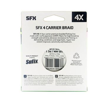 Леска плетеная SFX 4X разноцветная 300 м 0.165 мм 8.6 кг PE 1