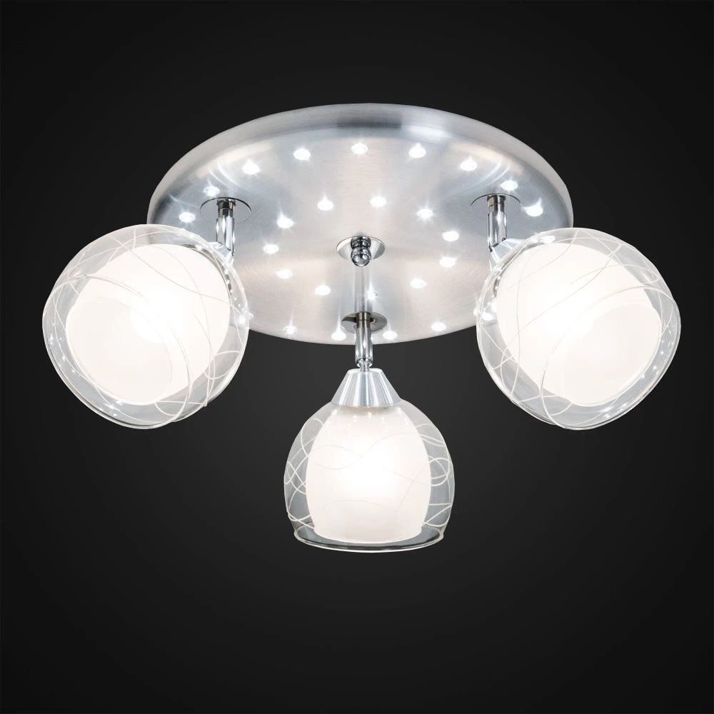 Citilux Самба CL158132 Люстра с поворотными плафонами Алюминий Хром