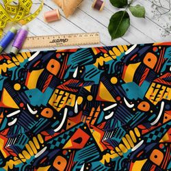 Ткань премиум габардин геометрические иллюзии пространства