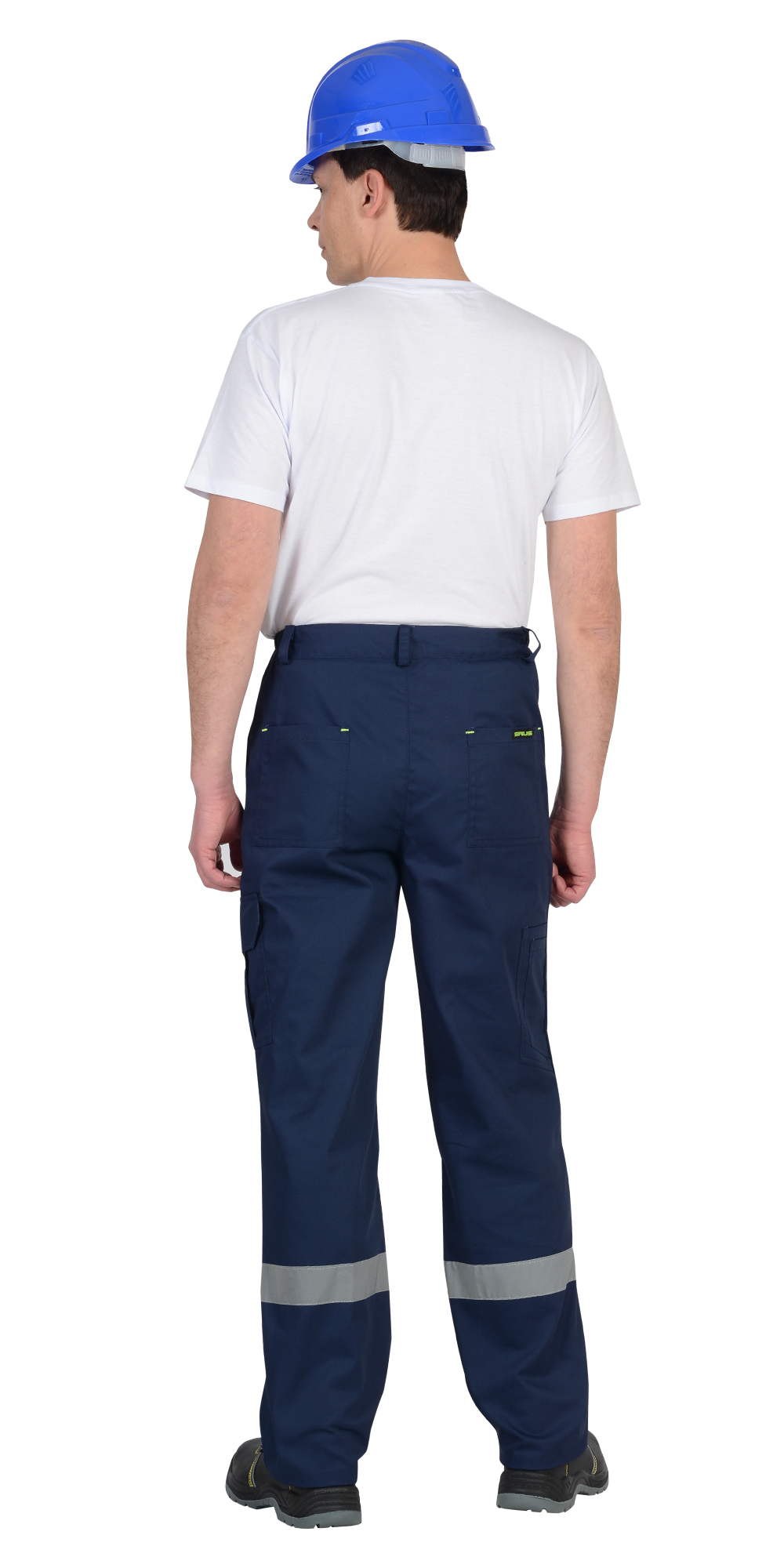 Брюки "БОСТОН" темно-синие с васильковой отделкой - ПОД ЗАКАЗ