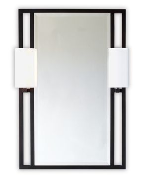 Черное зеркало с бра “Дуглас”