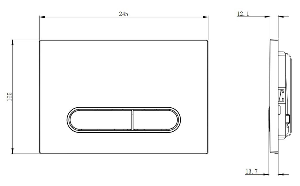 Кнопка для инсталляции, пластик BRONZE GEBERIT 300-серия