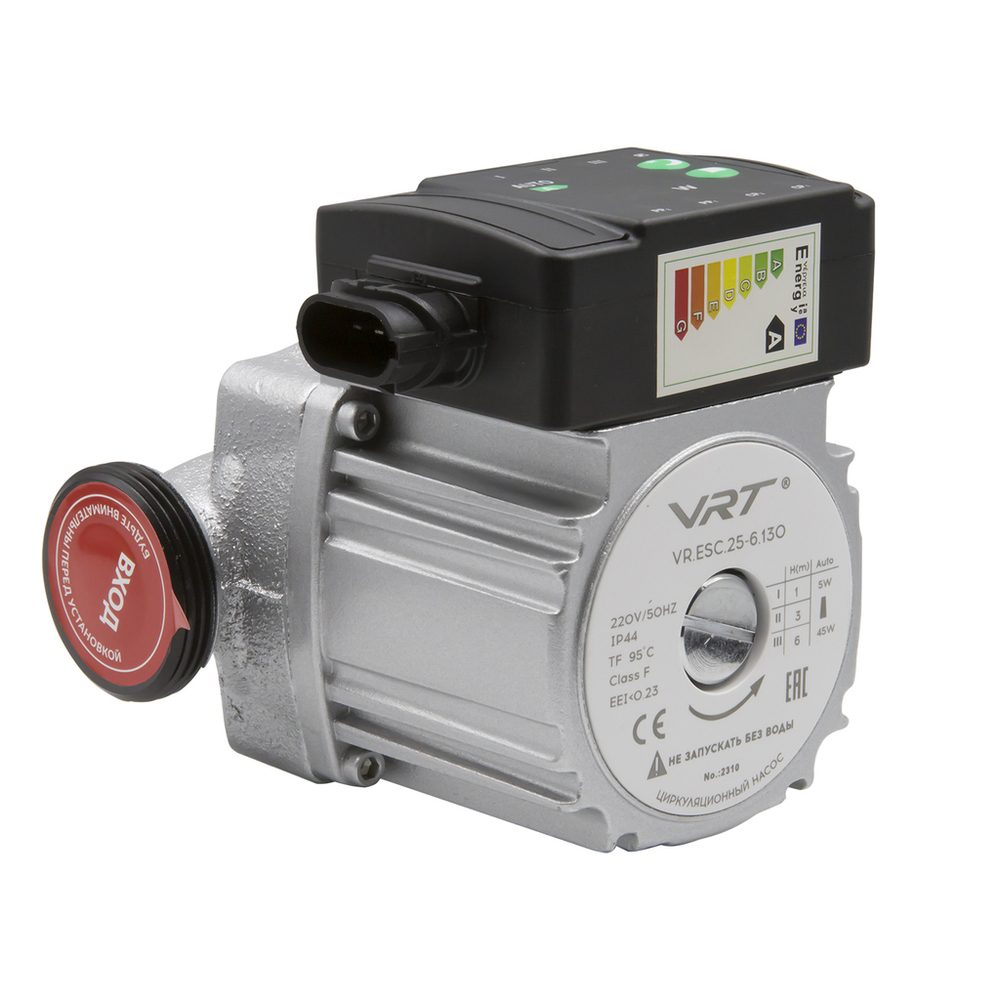 Насос циркуляционный VRT VR.ESC.25-6.130, 5-45 Вт, с частотным регулированием, с гайками