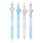 Карандаш автоматический, чернографитный, JIANDAN, с запасными грифелями, 4 цвета корпуса с лапками и бантиками, 24 шт