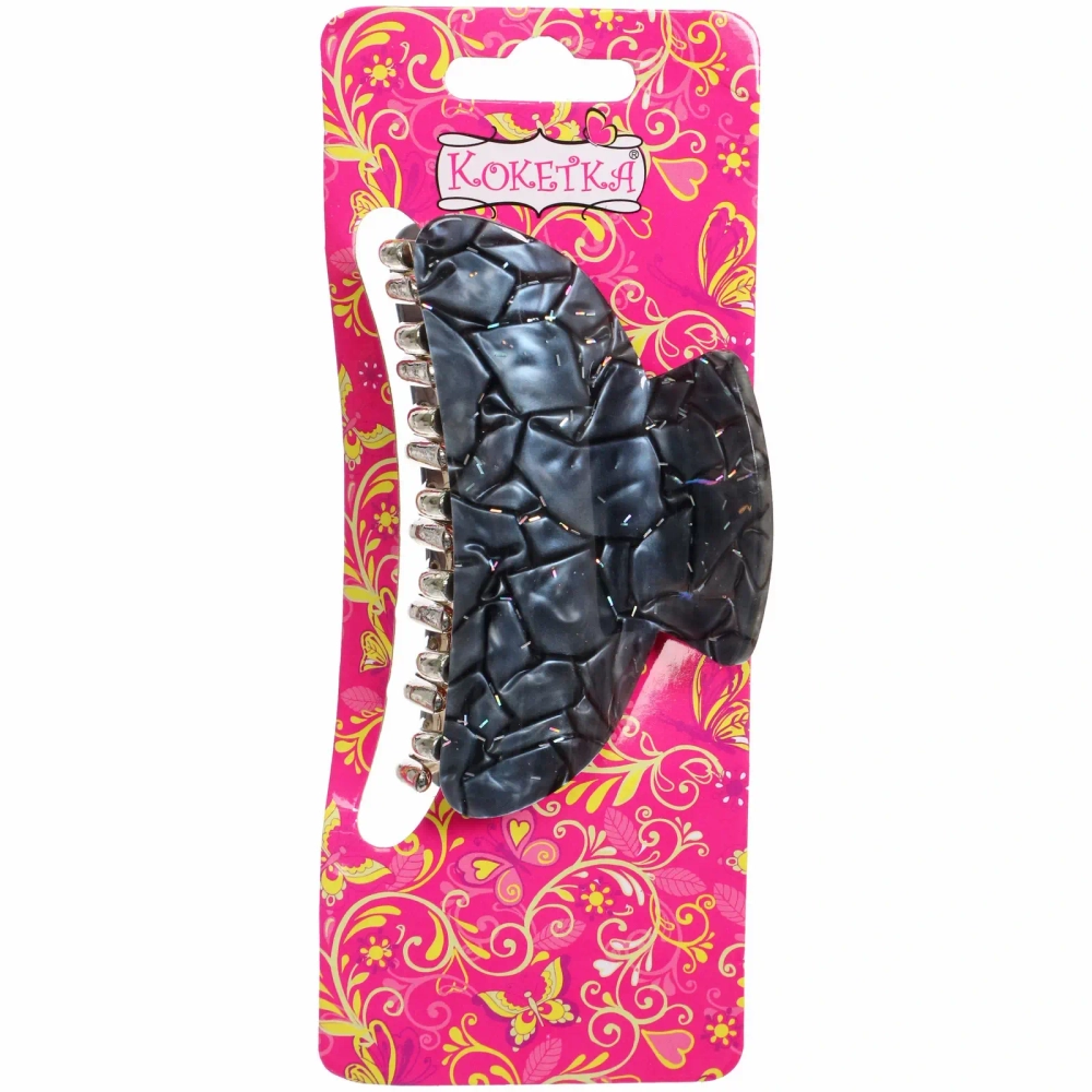 Заколка-краб для волос « ЭЙФОРИЯ», мира, микс 6 цветов, 8см (блистер Кокетка)