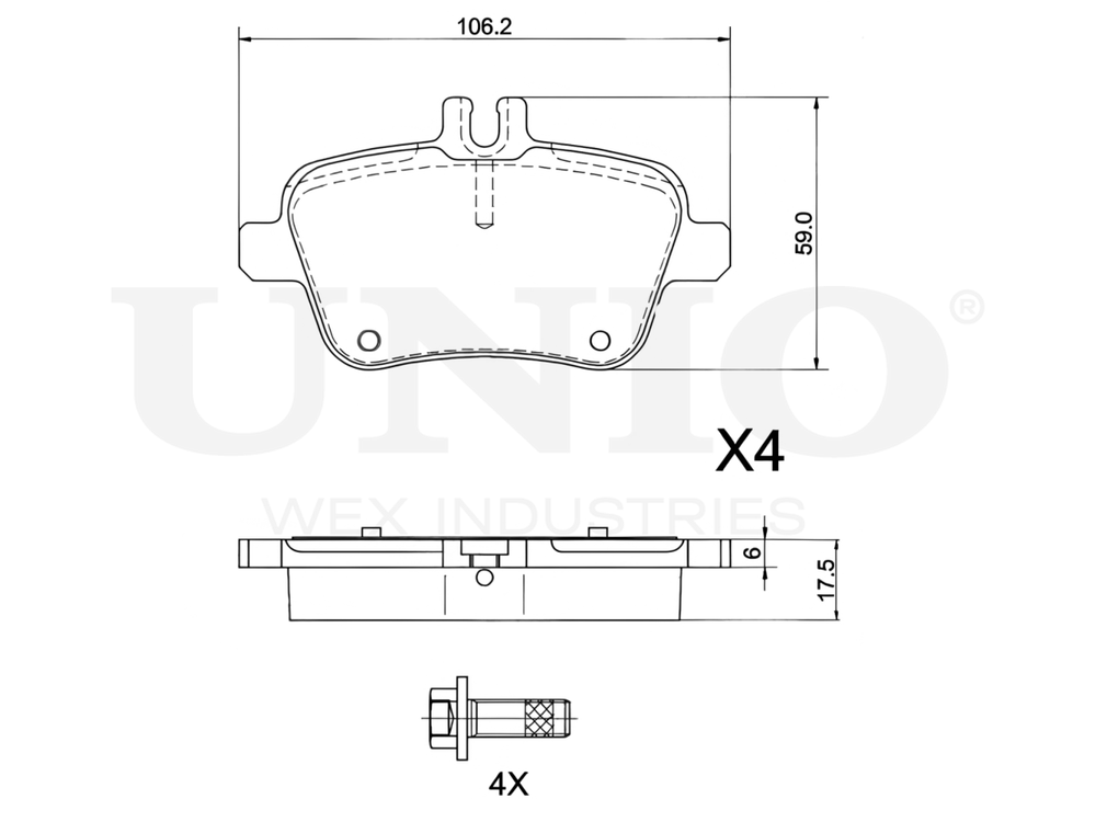 Колодки тормозные диск. задние UNIO BRP-20441