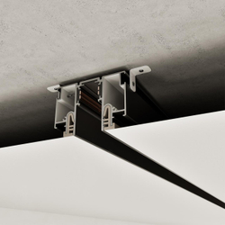 135328 NT25 000 черный Шинопровод для монтажа в натяжной потолок 3м (CLAMP) IP20 48V FLUM