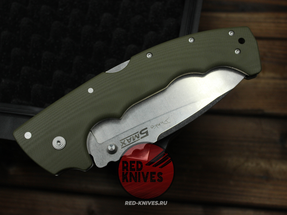 Нож Cold Steel 5 Max - руокять зеленый G10, светлый клинок