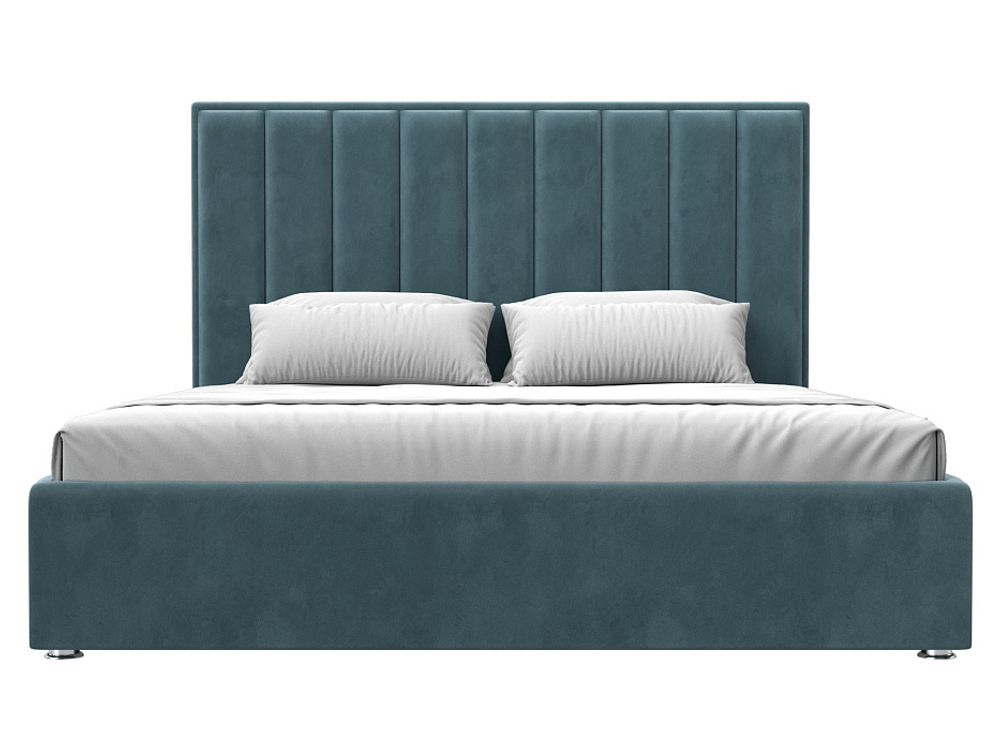 Кровать интерьерная Афродита 180, Бирюзовый, Велюр, 120577