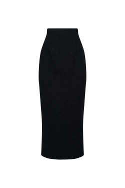 Черная юбка-карандаш миди