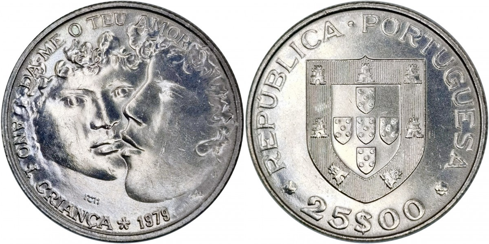 Португалия 25 эскудо, 1979 Международный год детей