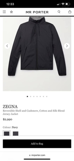 Двухсторонняя ветровка Ermenegildo Zegna