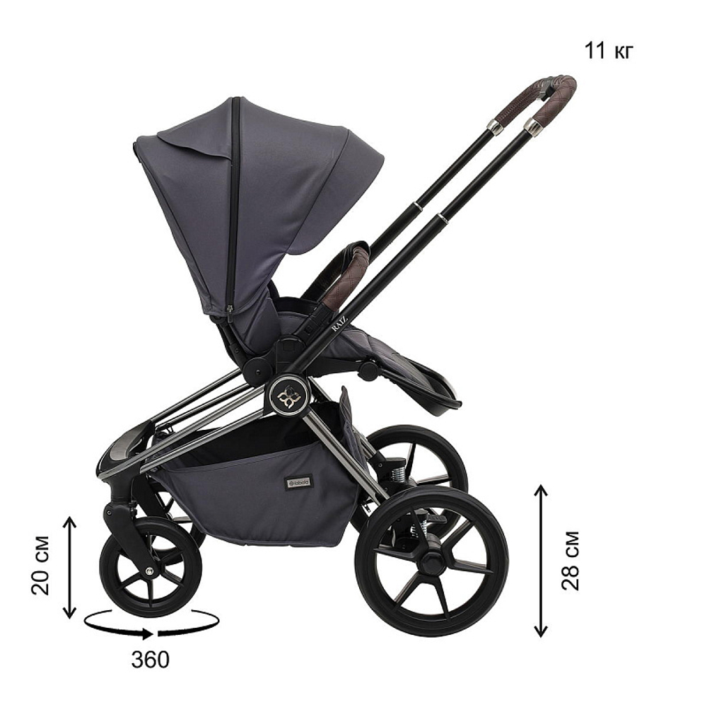 Коляска 2 в 1 Labala Raiz Edition Line 2025 Anthrazit