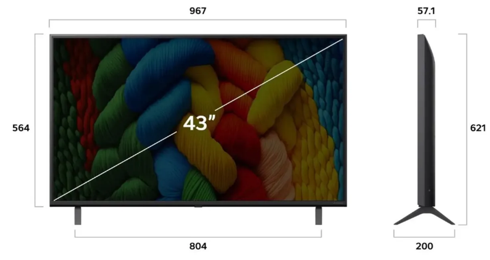 Телевизор  LG 43NANO80A6B.ARUG