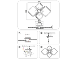 Ambrella Потолочный светодиодный светильник с пультом Original FA9541