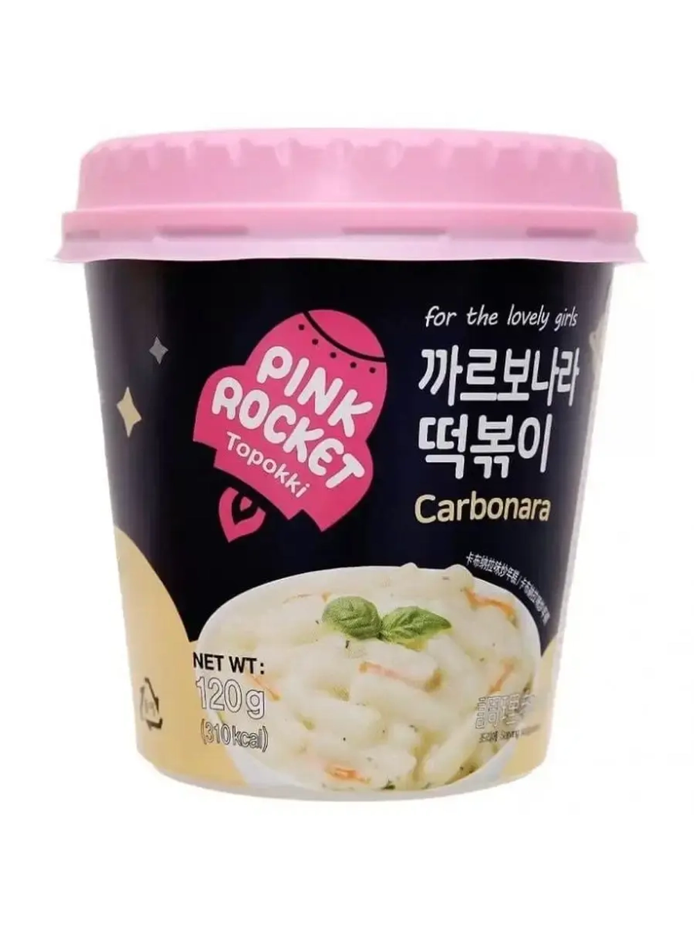 Рисовые клецки в соусе карбонара, Toppoki Carbonaro souce